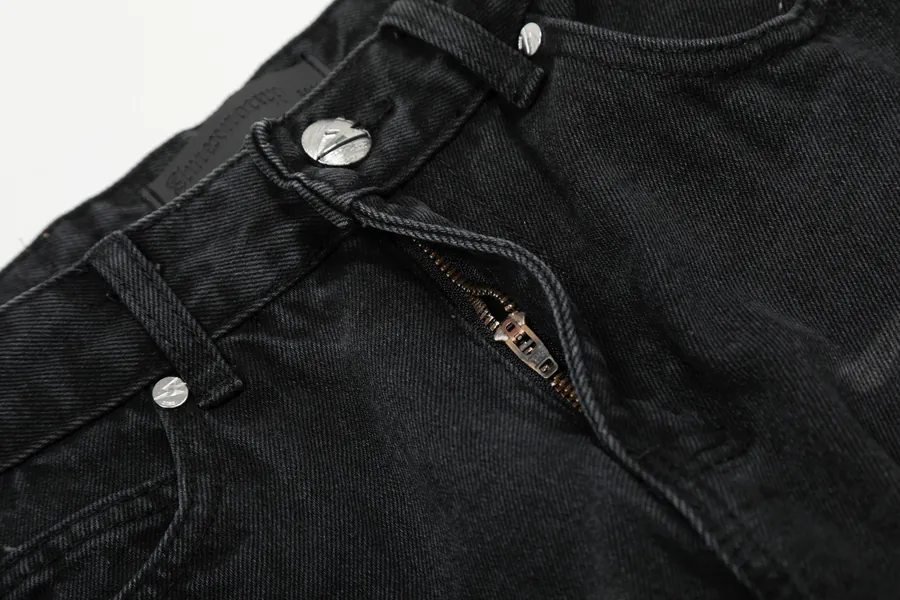 Amexnocap Leopard Print Custom Leather Patch Denim Jeans