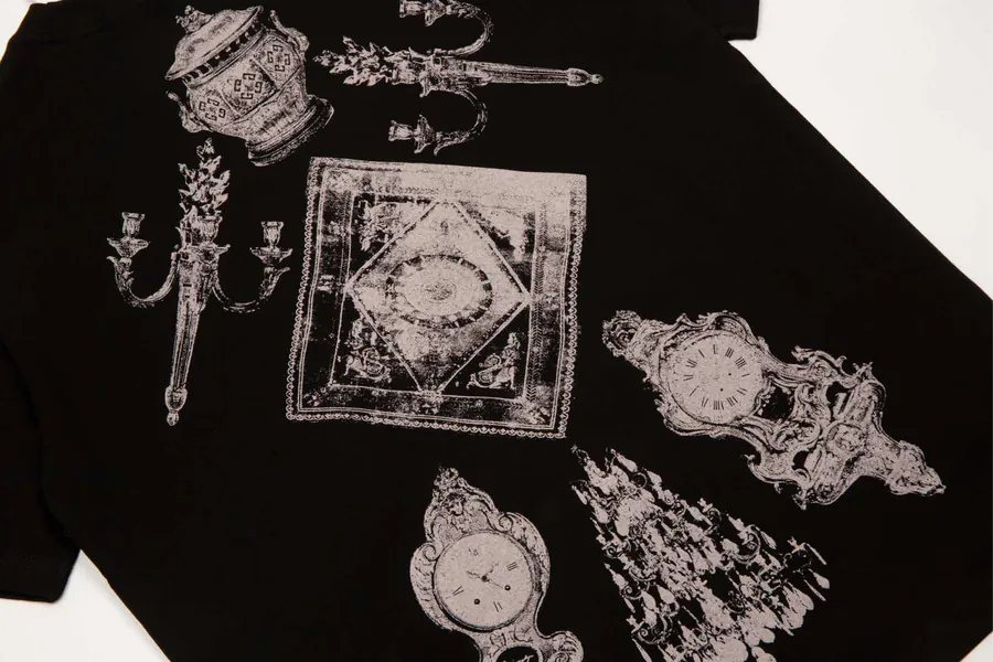 Giv Vintage Pattern Round Neck Short Sleeve T Shirt