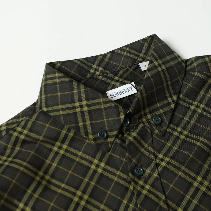 Burberry New Embroidered Tartan Cotton Shirt