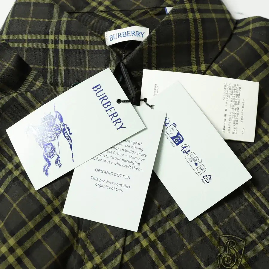 Burberry New Embroidered Tartan Cotton Shirt