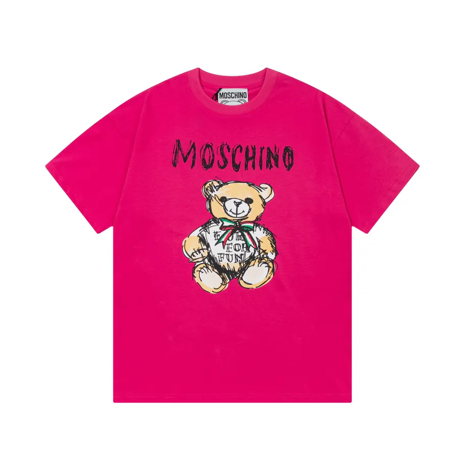 MOSCHINO Classic Bear Letter Print T Shirt