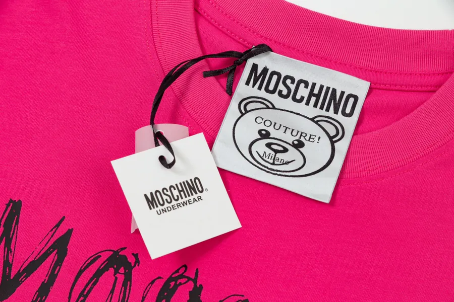MOSCHINO Classic Bear Letter Print T Shirt