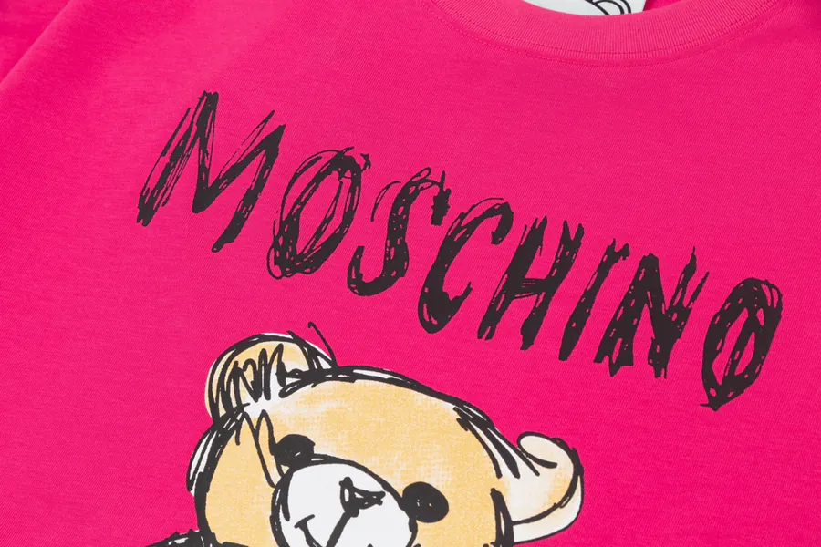 MOSCHINO Classic Bear Letter Print T Shirt