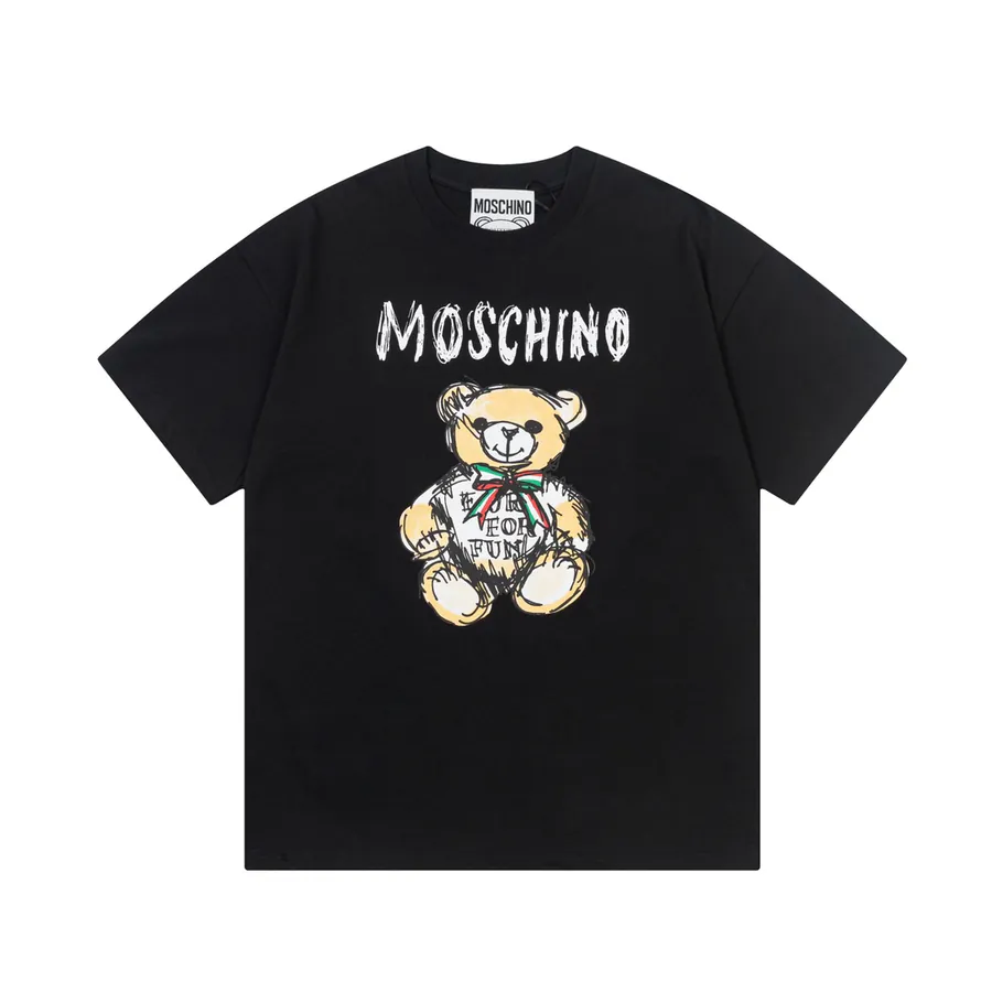 MOSCHINO Classic Bear Letter Print T Shirt