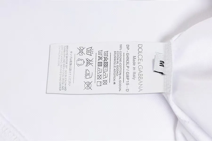 Dolce & Gabbana Classic Lettering Logo Print Cotton Short Sleeve