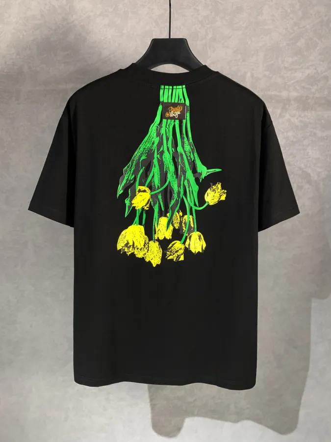 LOEW ROYCE New Collection Tulip Pattern Round Neck T Shirt
