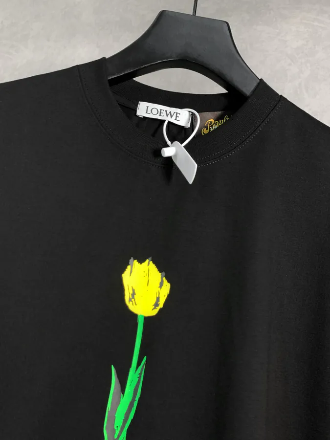 LOEW ROYCE New Collection Tulip Pattern Round Neck T Shirt