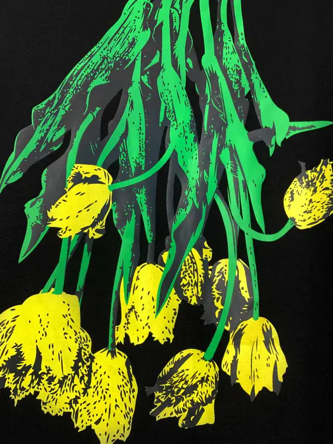 LOEW ROYCE New Collection Tulip Pattern Round Neck T Shirt