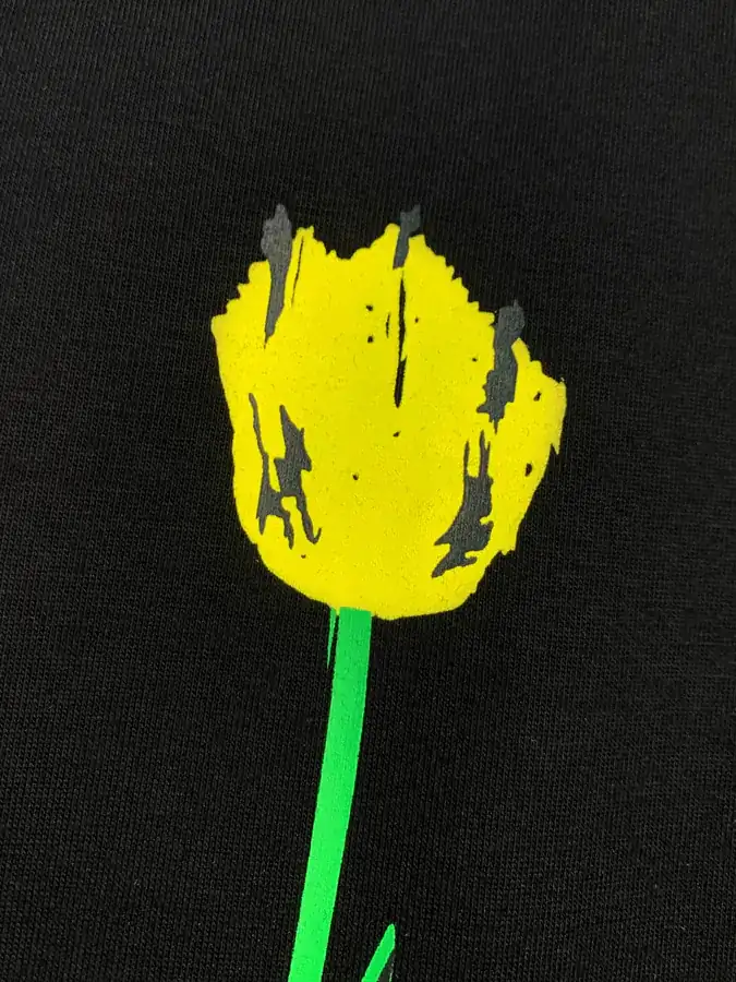 LOEW ROYCE New Collection Tulip Pattern Round Neck T Shirt