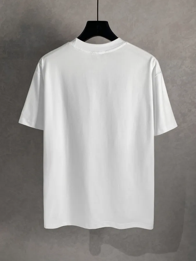 Burberry Barbour Embroidered Round Neck Short Sleeve T Shirt, XS S M L
