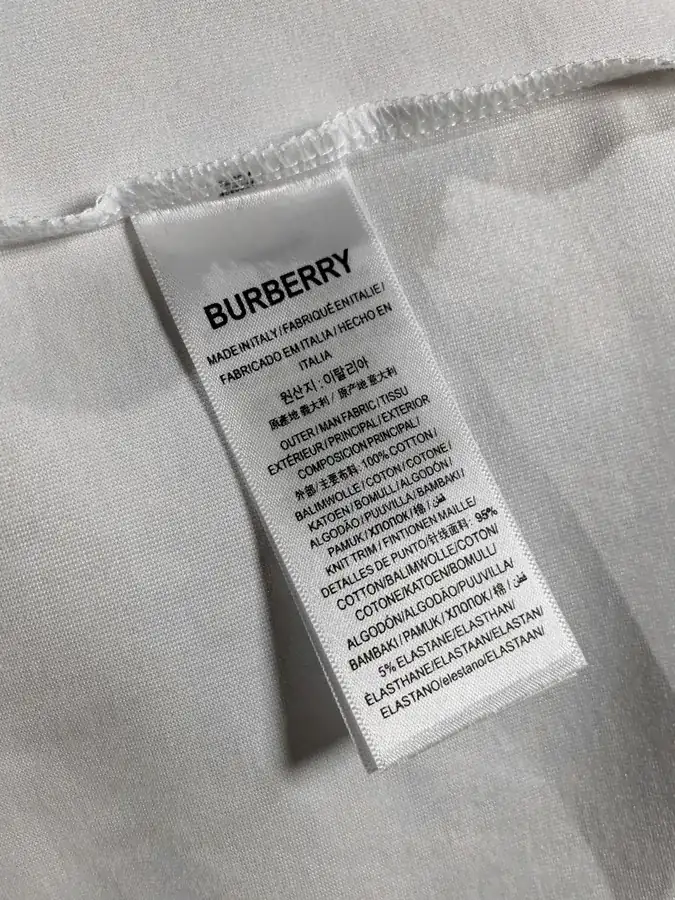 Burberry Barbour Embroidered Round Neck Short Sleeve T Shirt, XS S M L