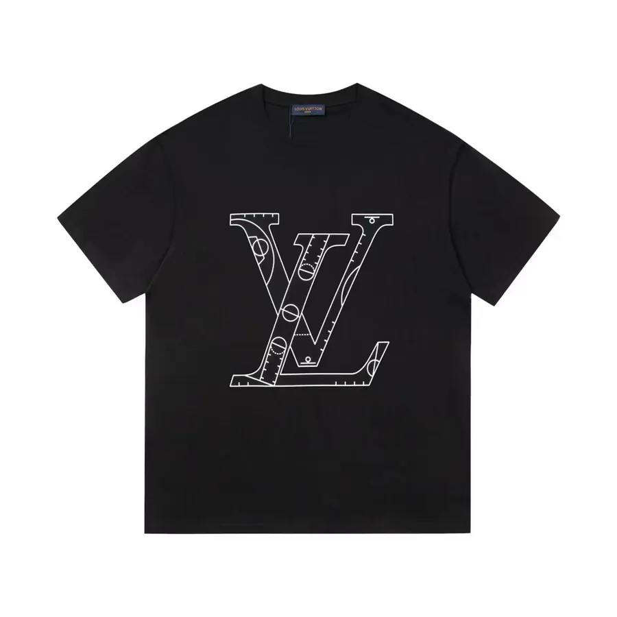 1V Lemaire x NBA Collaborative Logo Print Classic Round Neck T Shirt