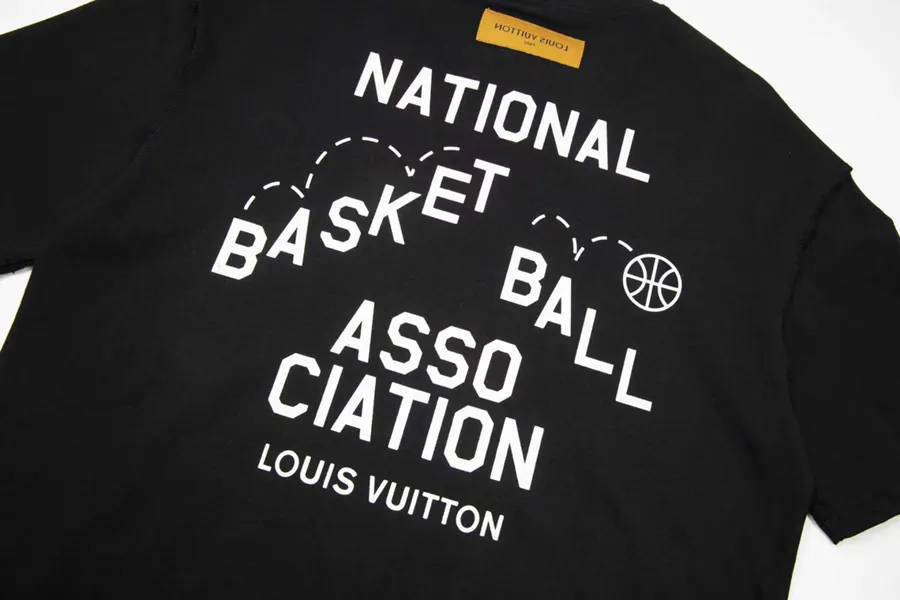 1V Lemaire x NBA Collaborative Logo Print Classic Round Neck T Shirt