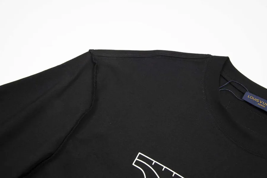 1V Lemaire x NBA Collaborative Logo Print Classic Round Neck T Shirt