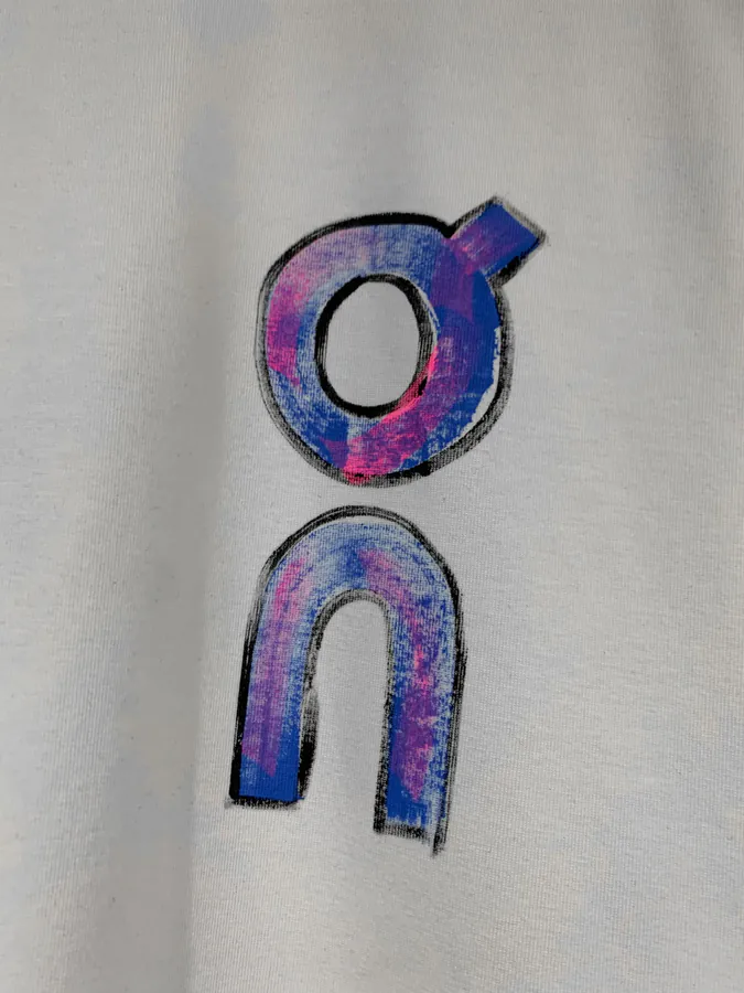 LOEW ROY Weir New Collection Hand Painted Pattern Round Neck T Shirt