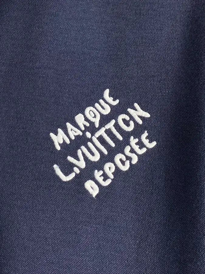 Louis Vuitton Letter Embroidery Contrast Polo Shirt
