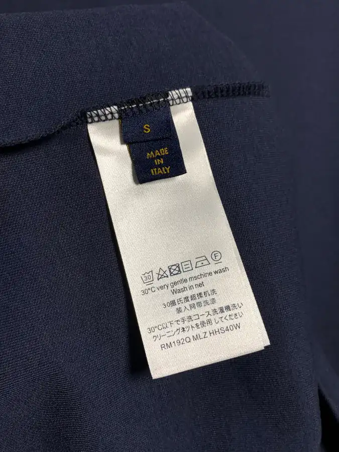 Louis Vuitton Letter Embroidery Contrast Polo Shirt