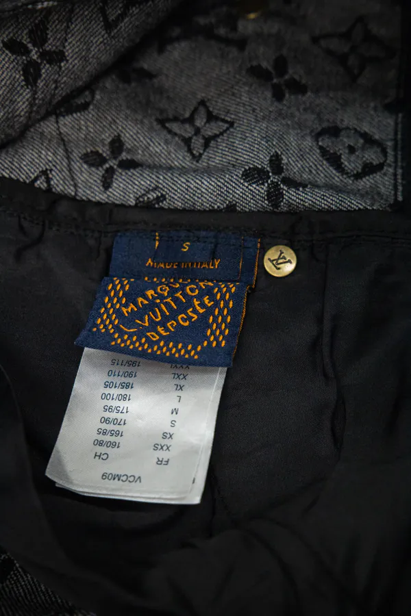 Original 1V Denim Jean Pants with Monogram Pattern
