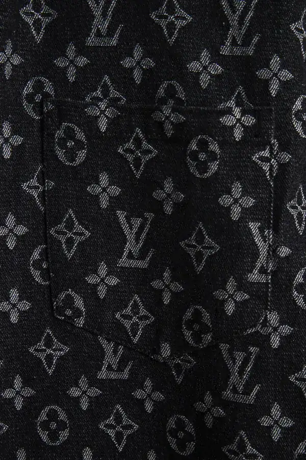 Original 1V Linen Shirt with Monogram Pattern