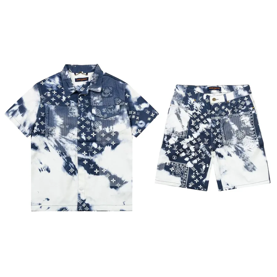 LV Cow Print 2025 Summer New Denim Shirt