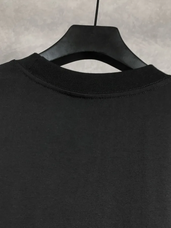 Burberry Barbour Stripe Embroidered Round Neck Short Sleeve T Shirt, XS S M L