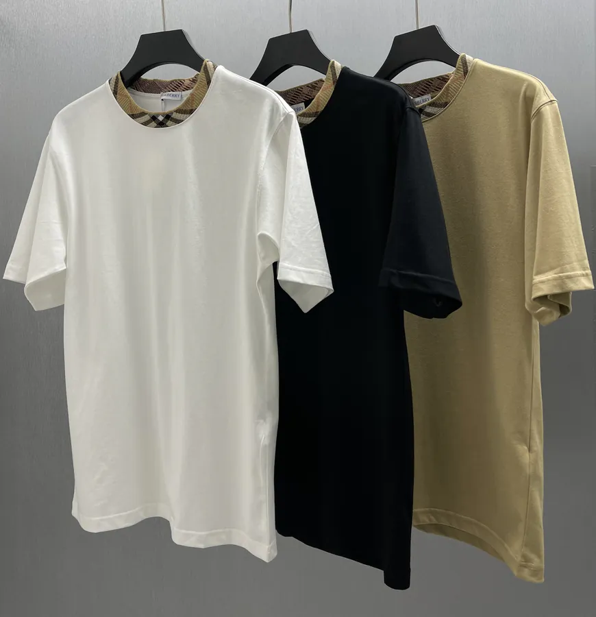 Burberry Latest 2023 Checked Cotton T Shirt, Unisex