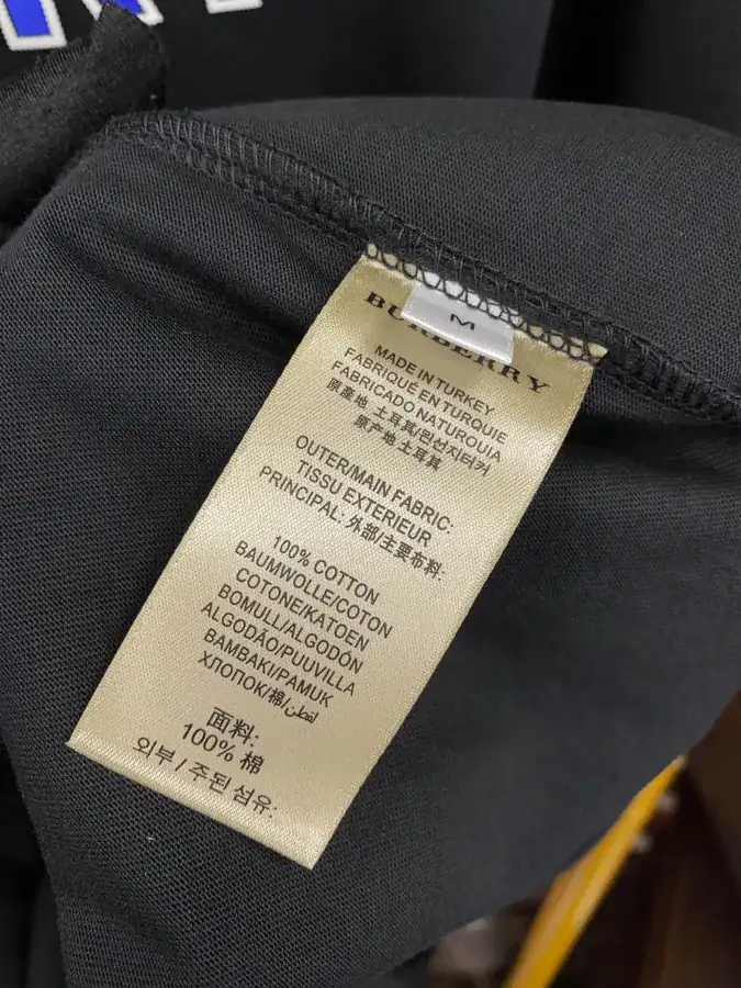 Burberr 2024格纹拼色刺绣短袖