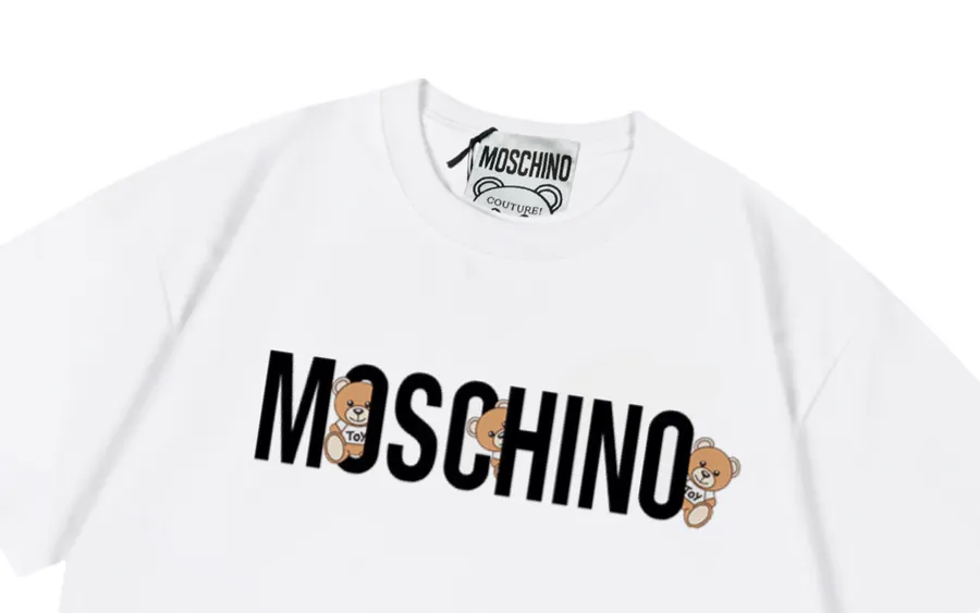 Moschino 2025 New Collection Letter Bear Logo T Shirt