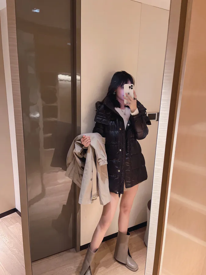 Burberry Oversized Hooded Coat with Detachable Collar