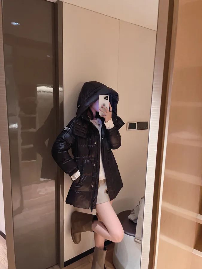 Burberry Oversized Hooded Coat with Detachable Collar