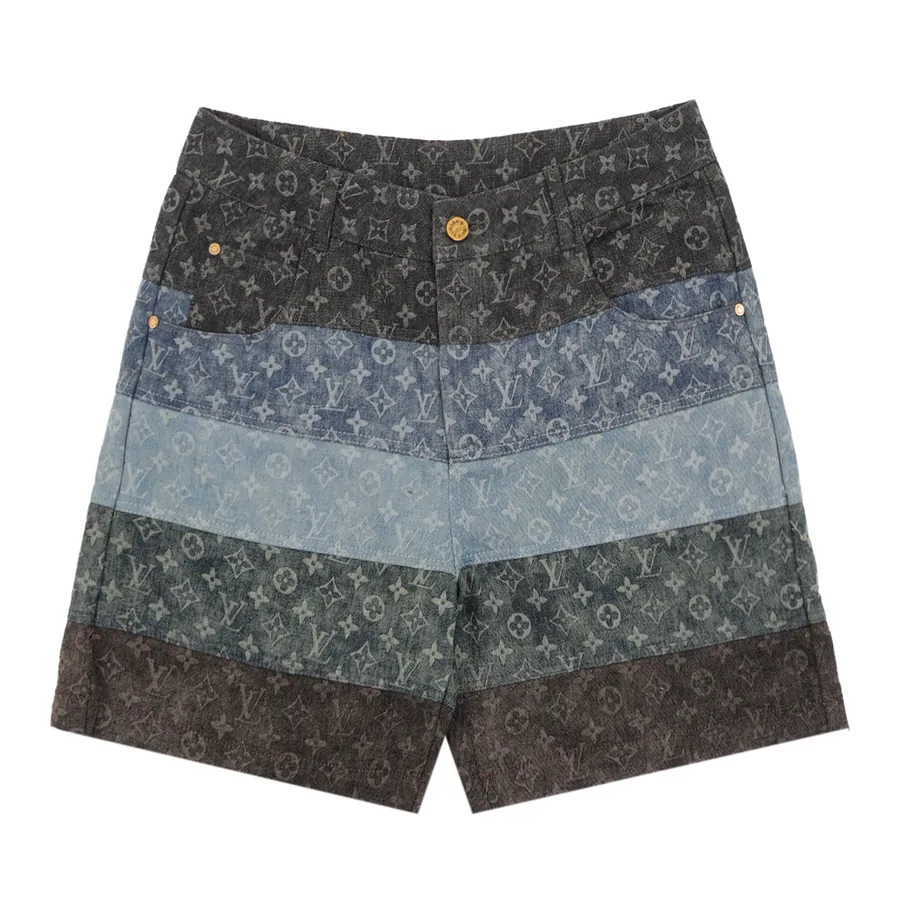 Louis Vuitton Denim Shorts with Full Print