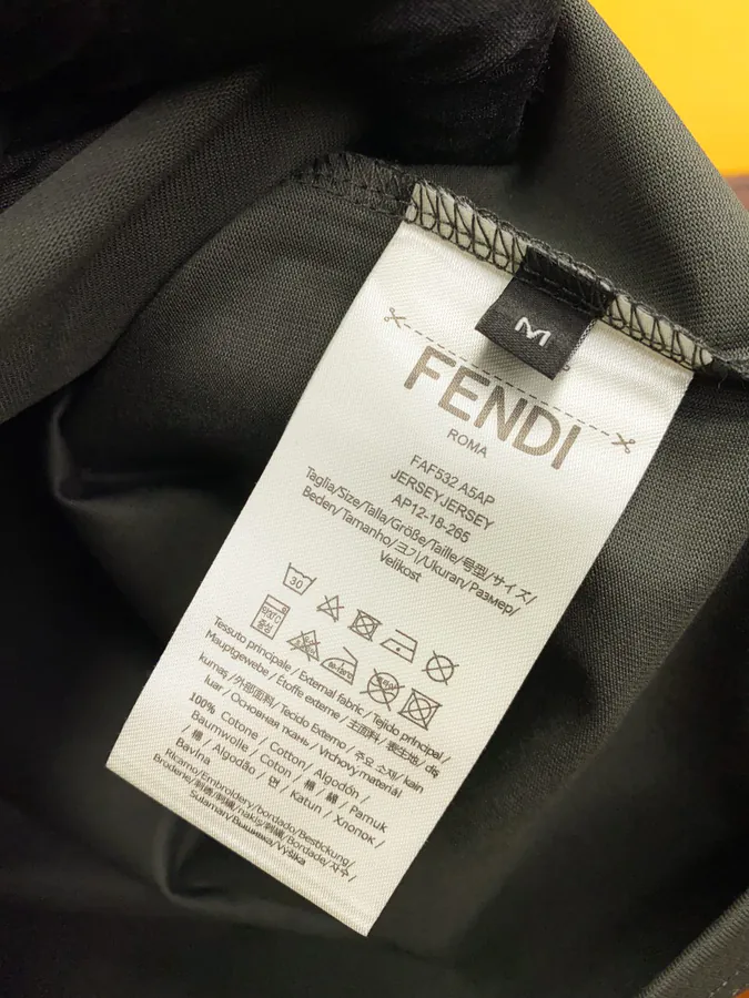 FE&NDI Premium Short Sleeve T Shirt with Triple Embroidery