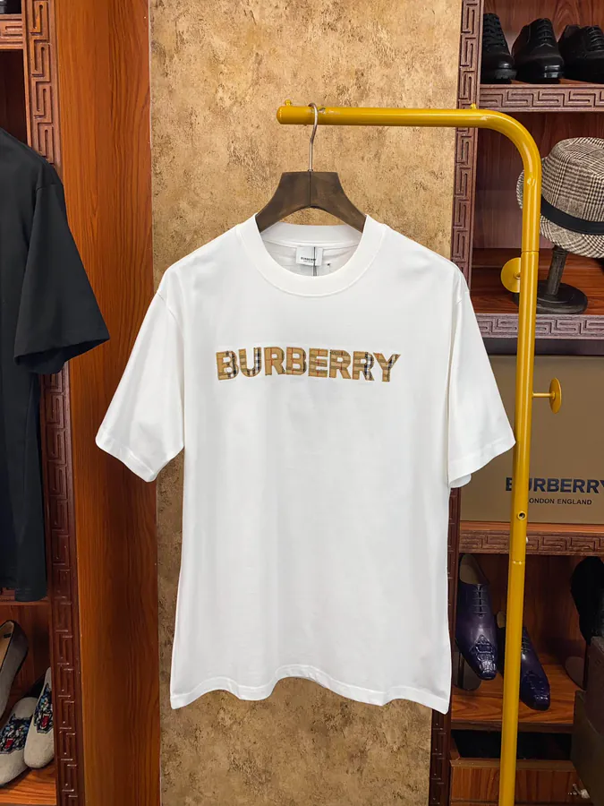 Burberr 2024 Vintage Patchwork Short Sleeve