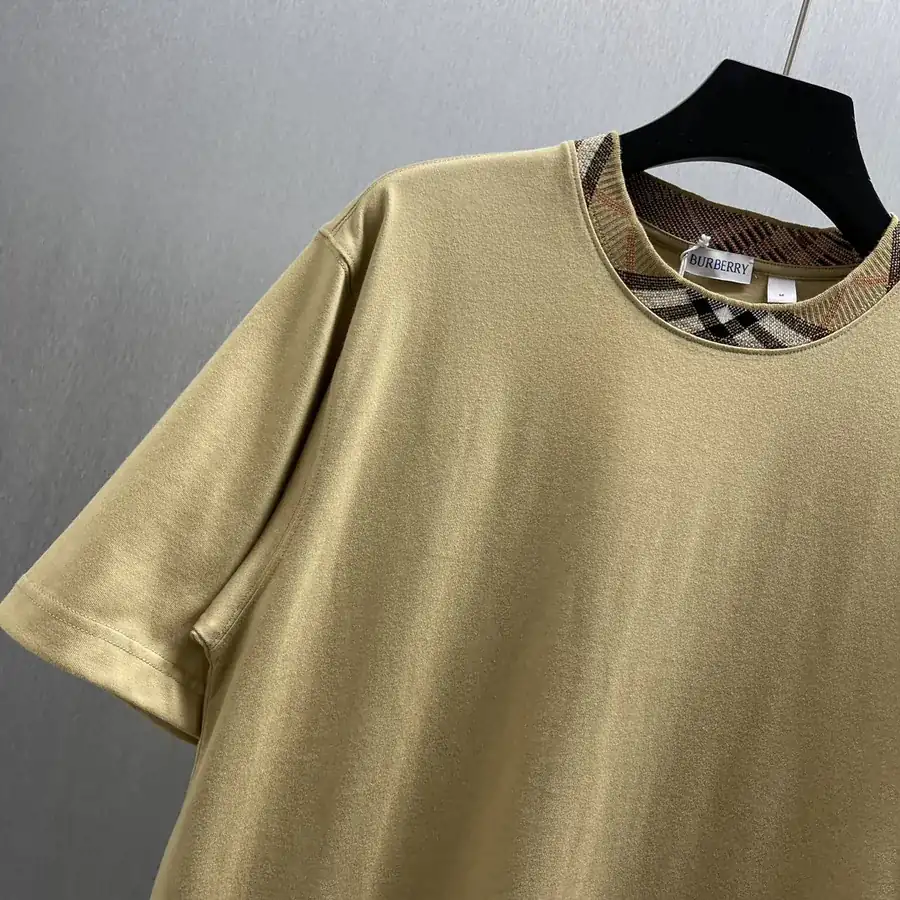 Burberry 2023 New Arrival Checked Pattern Cotton T Shirt, Unisex