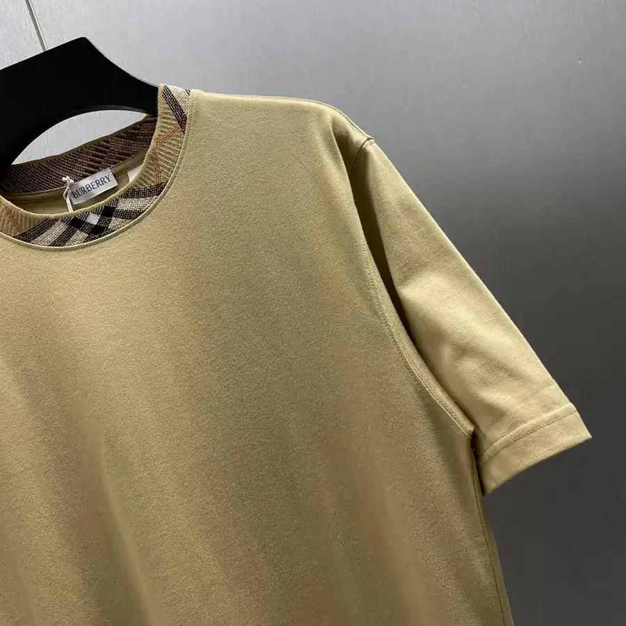 Burberry 2023 New Arrival Checked Pattern Cotton T Shirt, Unisex