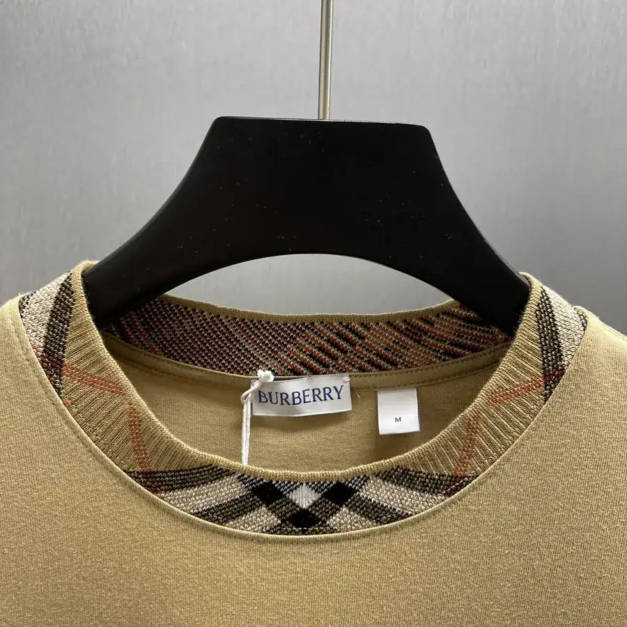 Burberry 2023 New Arrival Checked Pattern Cotton T Shirt, Unisex