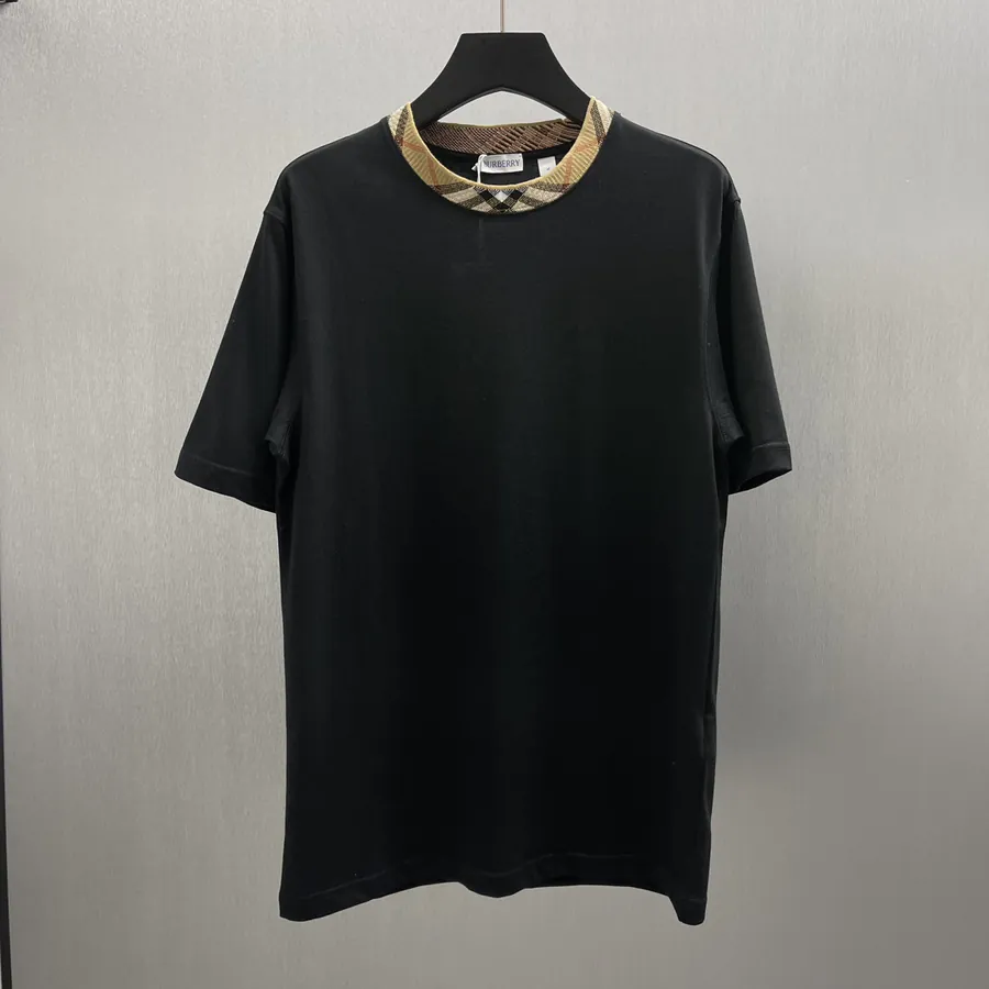 Burberry 2023 New Arrival Checked Cotton Workwear T Shirt, Unisex