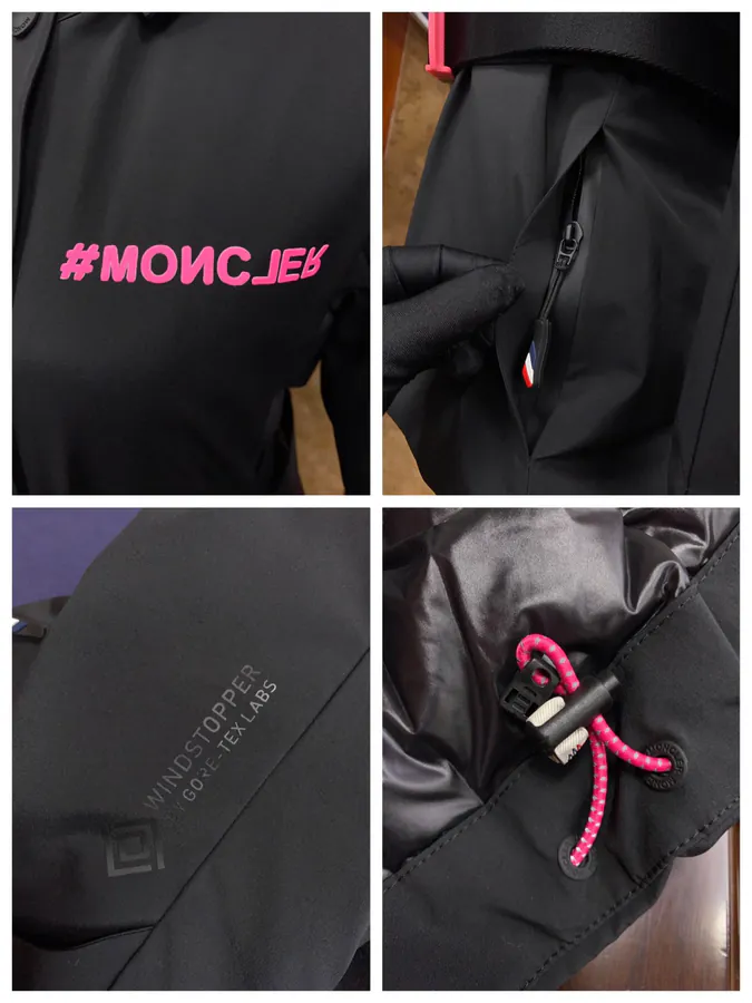 Moncl 2024 New Women's Ski Jacket Waterproof and Breathable with Belt Detail