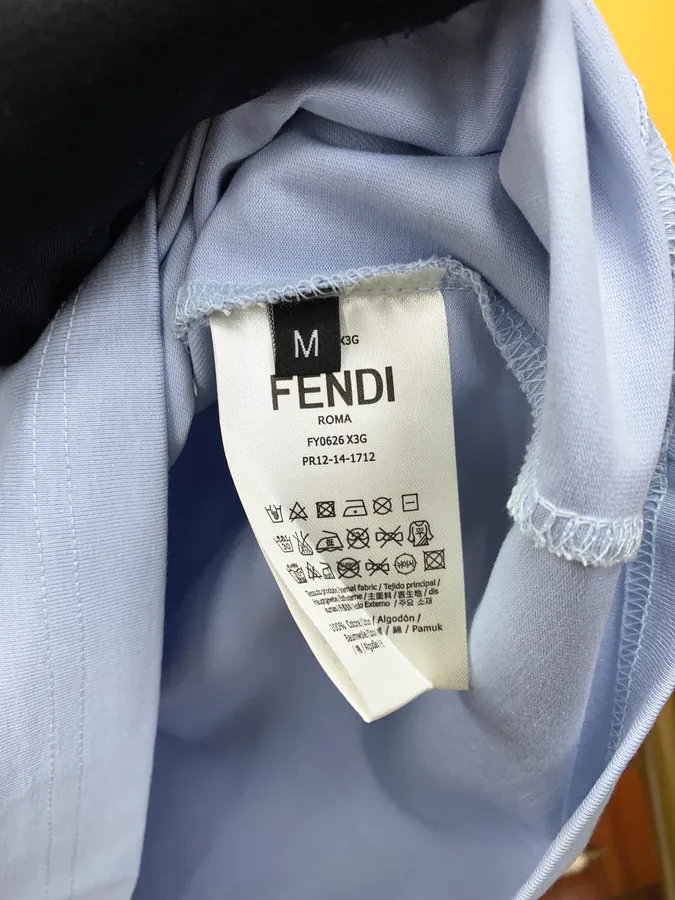 FE&NDI Premium Short Sleeve T Shirt with Triple Embroidery