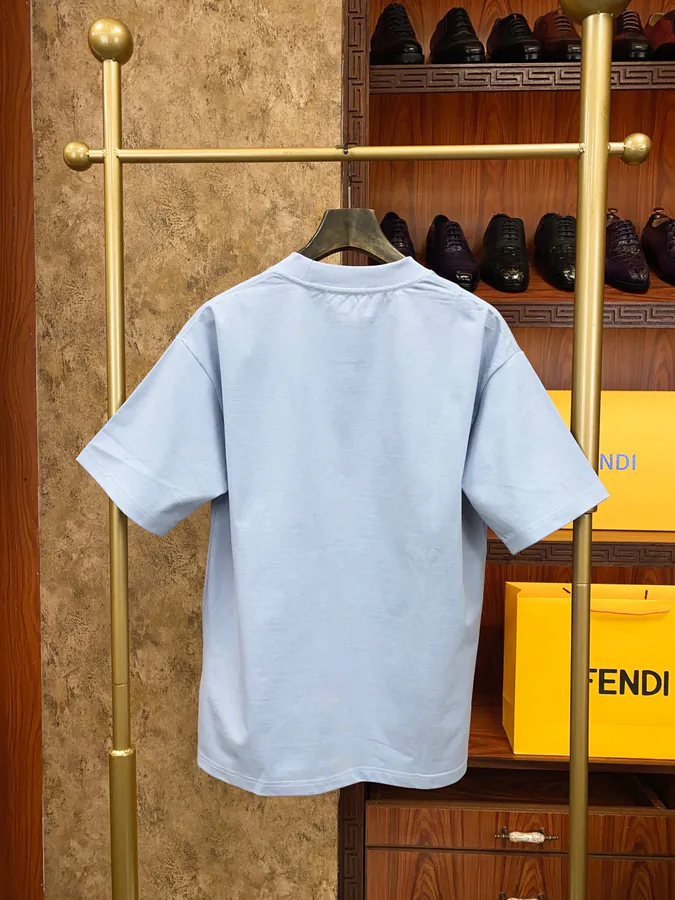 FE&NDI Premium Short Sleeve T Shirt with Triple Embroidery