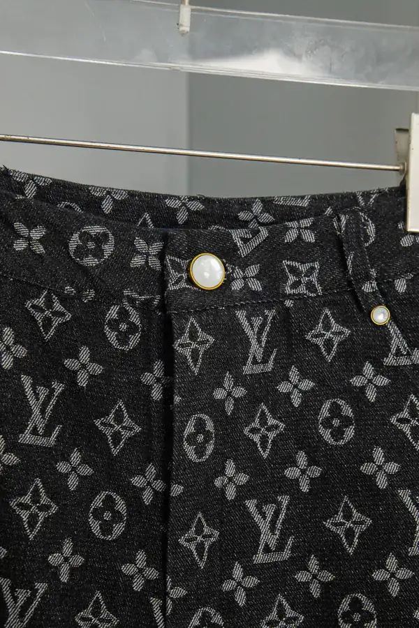 Original 1V Denim Jean with Monogram Pattern