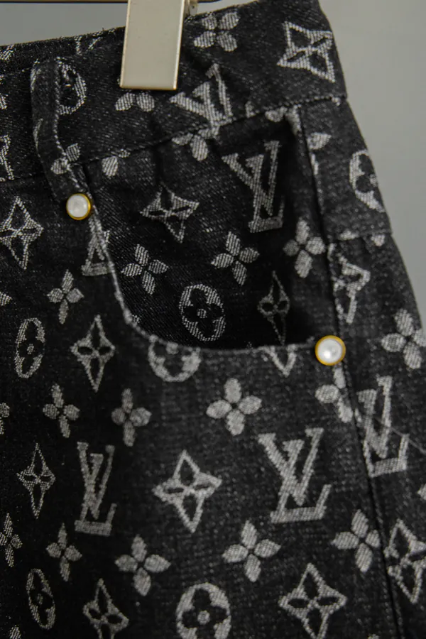 Original 1V Denim Jean with Monogram Pattern