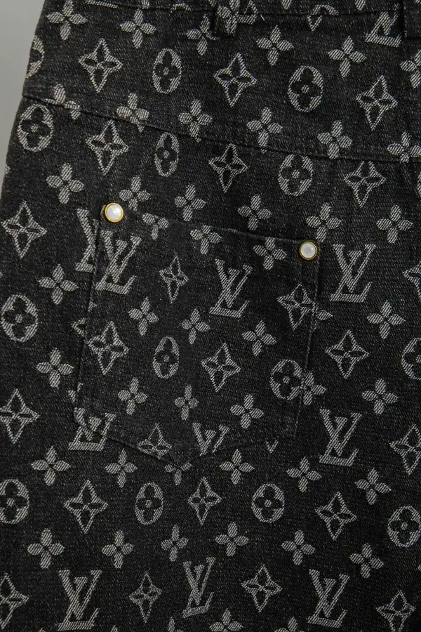 Original 1V Denim Jean with Monogram Pattern