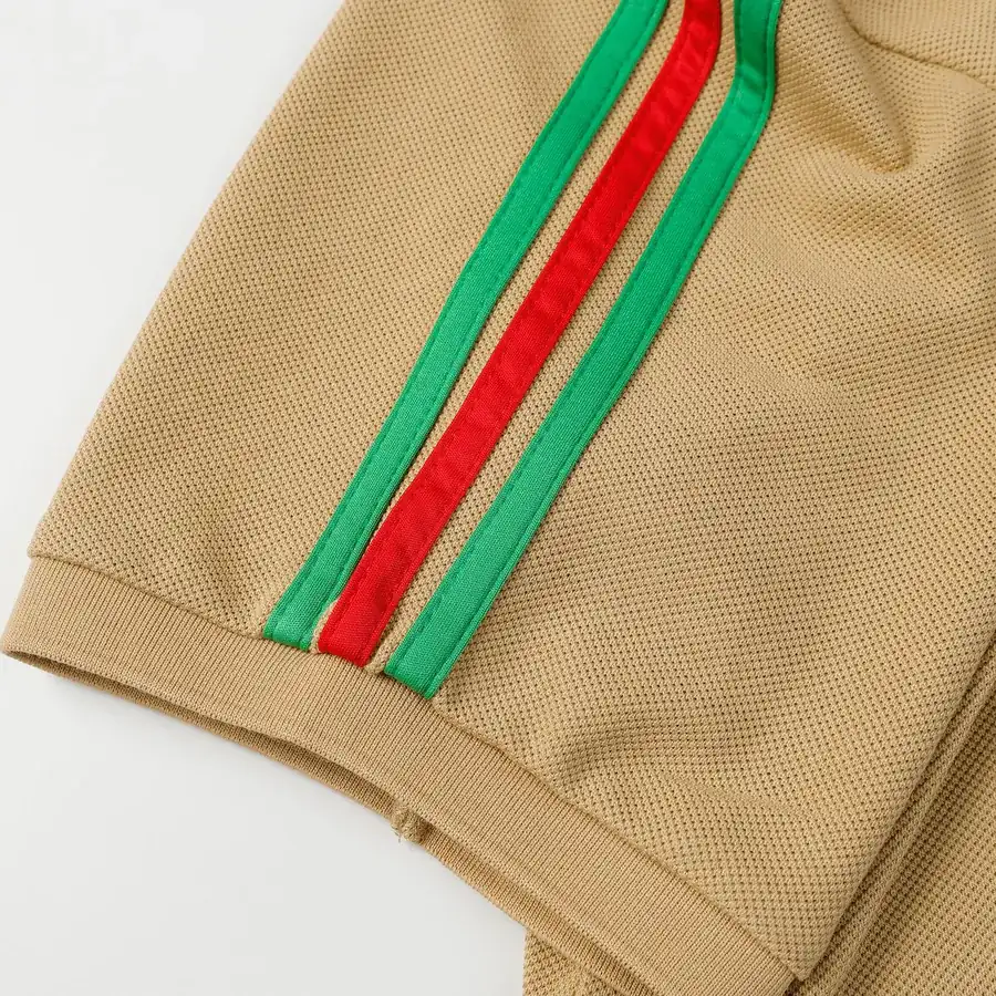 GUCC1 Summer New Polo Shirt with Collar Trim, Classic and Simple Design