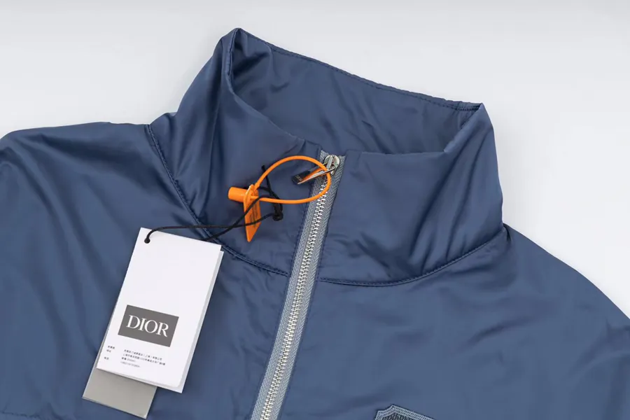Cstian Couture Waterproof Blue Tech Fabric Vest Jacket