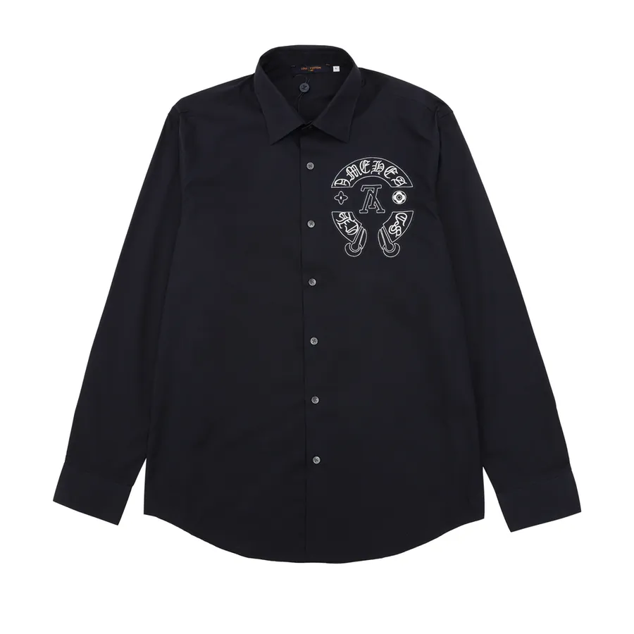 1V Come Hearts Collaboration Patchwork Long Sleeve Shirt Unisex