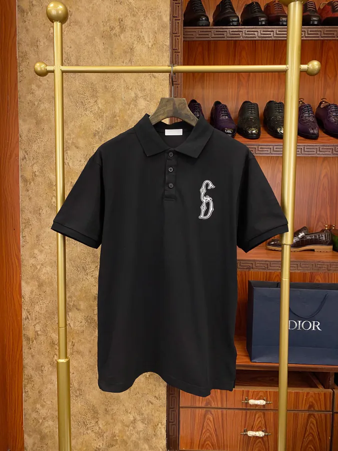 High Version, Premium Series! 2025 New Arrival Short Sleeve Crewneck Shirt with Beaded Trim, Original Fabric