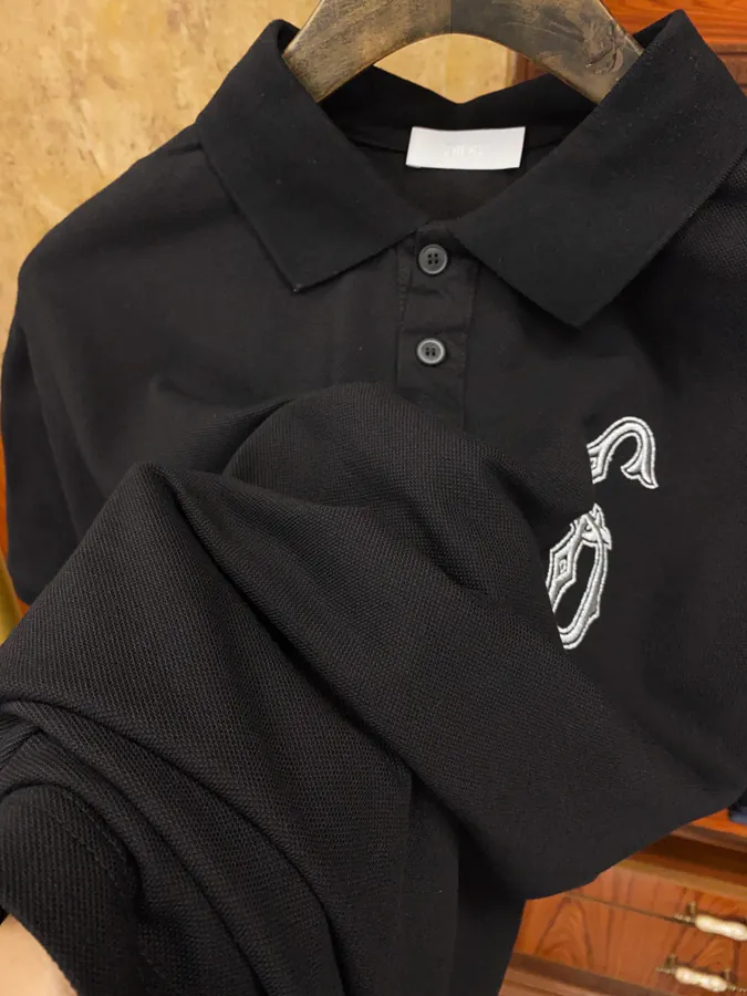 High Version, Premium Series! 2025 New Arrival Short Sleeve Crewneck Shirt with Beaded Trim, Original Fabric