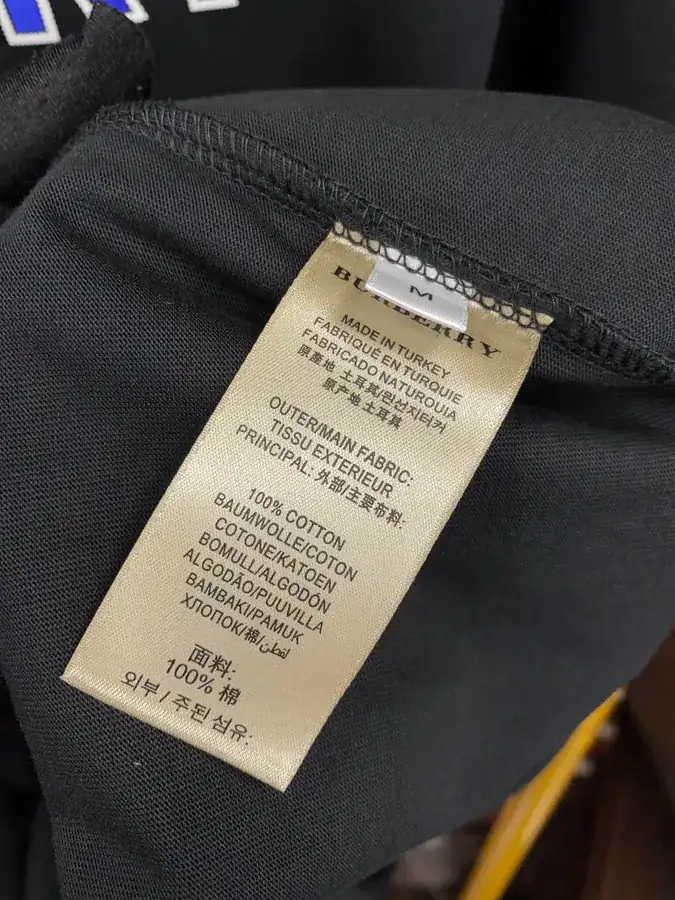 Burberr 2024格纹拼色刺绣短袖 Vintage Style