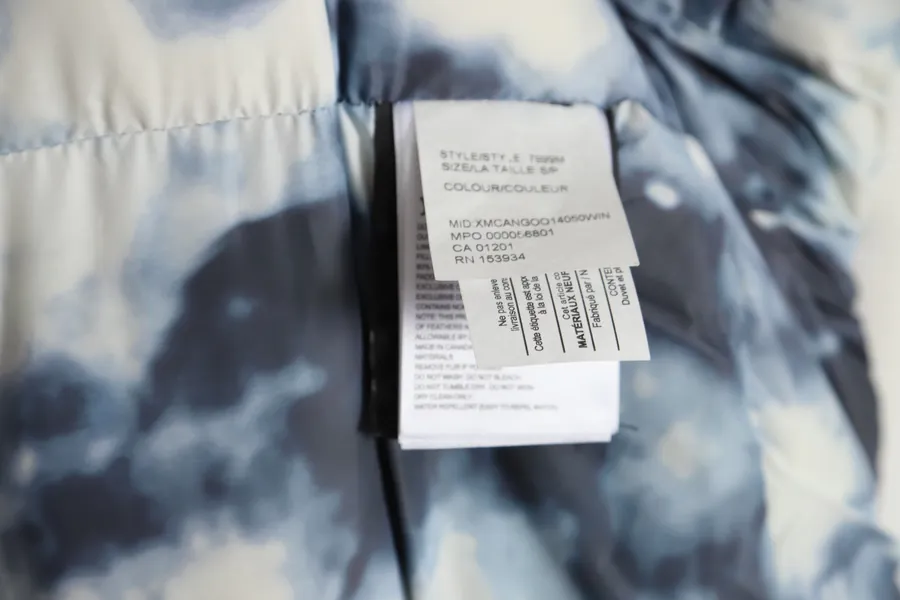 Canada Goose White Label Iceberg Short Flight Down Jacket Unisex